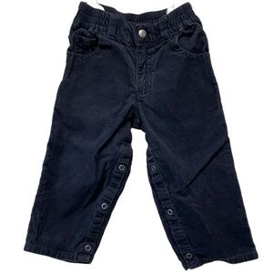 Gap Navy Blue Corduroy Pants with Inner Leg/Diaper Snaps Size 2T